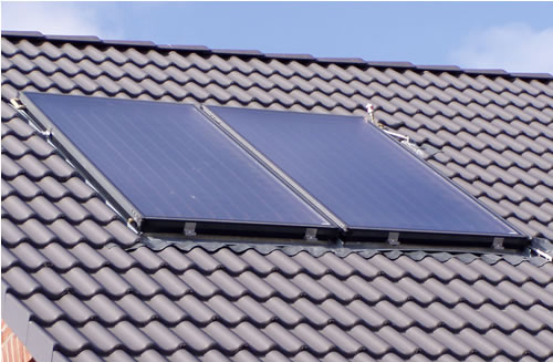 Holzhaus, Solaranlage